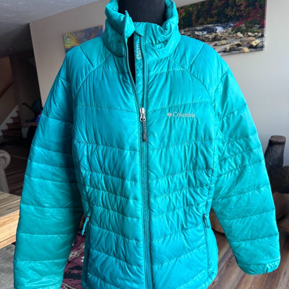 Women’s Columbia Omniheat TD 650 jacket. Turquoise Size L